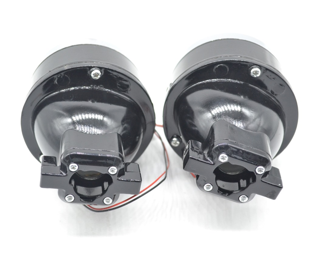 thumbnail image 2 of Motor-1 3.5" Round Smoke LED Projector Fog Lights - Direct Replacement With Wiring Harness (DOT/SAE) 2 of 5